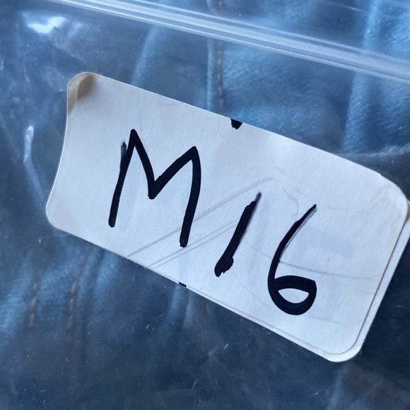 Labijou Boujee Chic Ruche Sides Scrunched Jeans Womens M Medium Blue Stacked - Picture 16 of 16